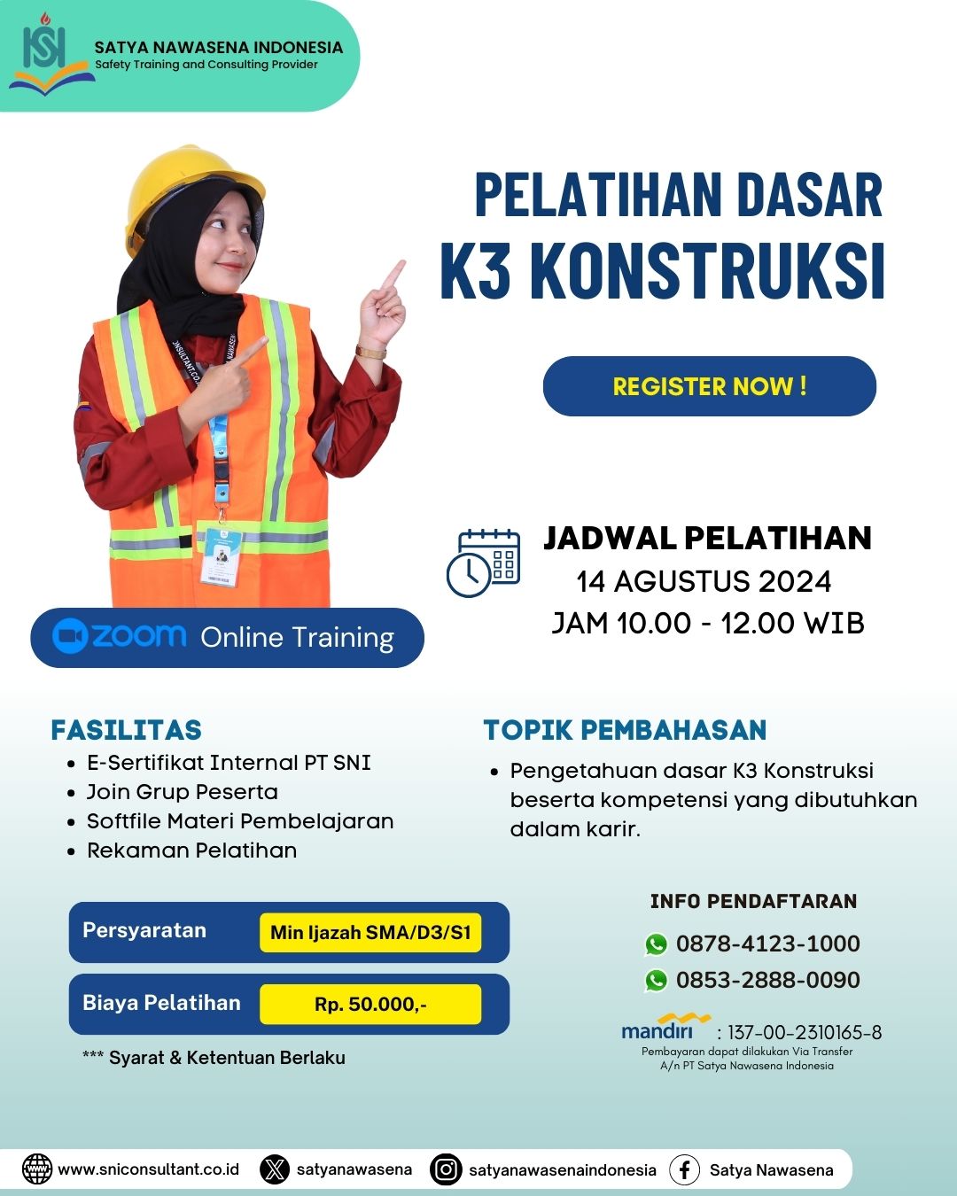 PELATIHAN DASAR K3 KONSTRUKSI