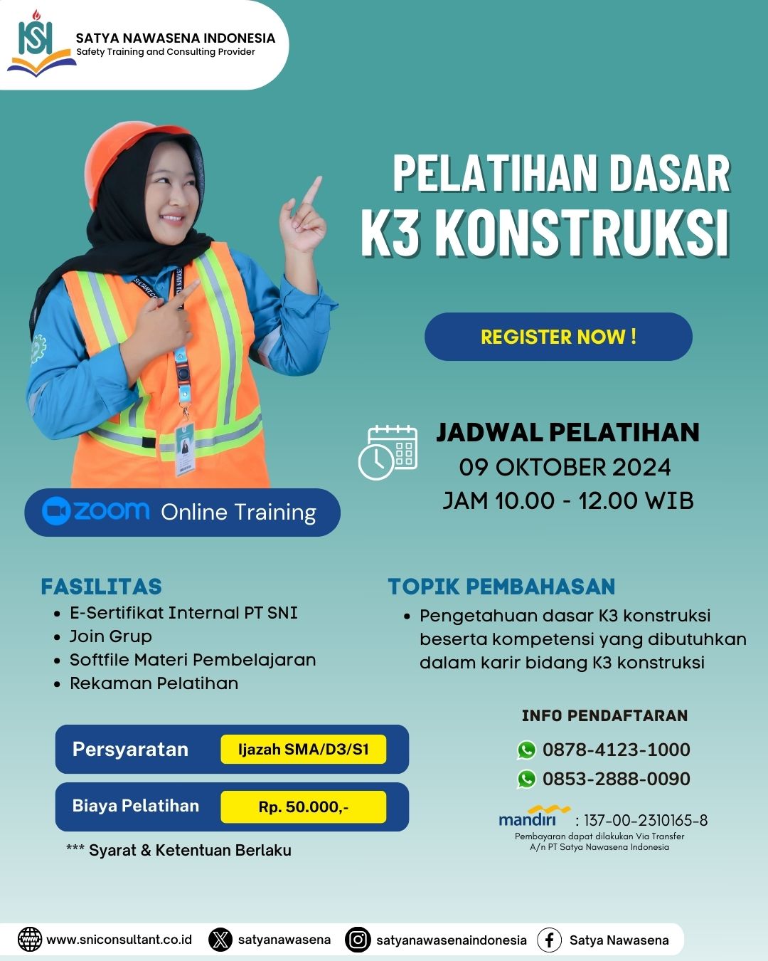 PELATIHAN DASAR K3 KONSTRUKSI