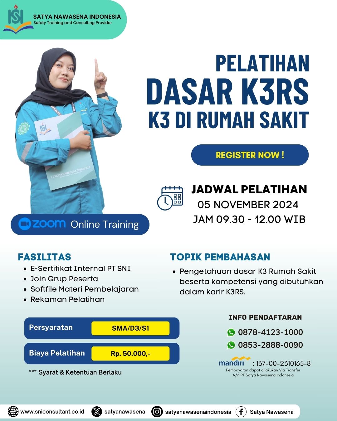 PELATIHAN DASAR K3 RUMAH SAKIT