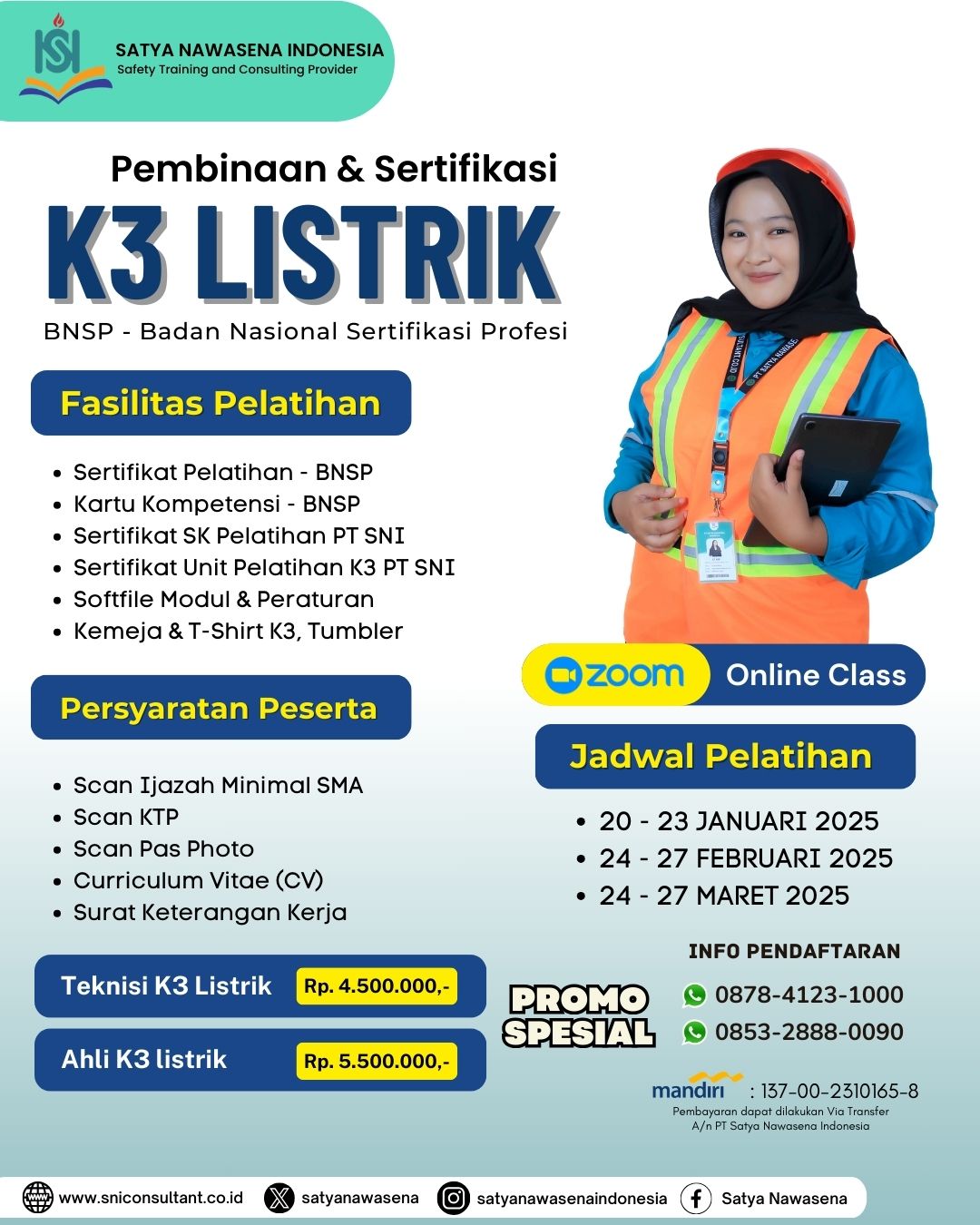 PELATIHAN K3 LISTRIK BNSP