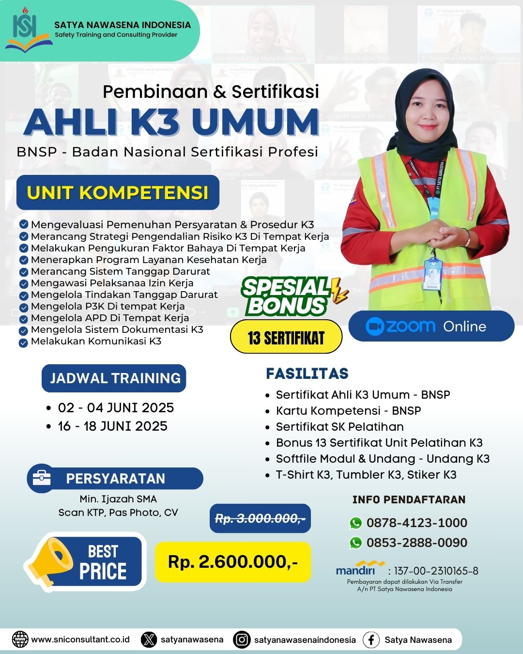 AHLI K3 UMUM BNSP
