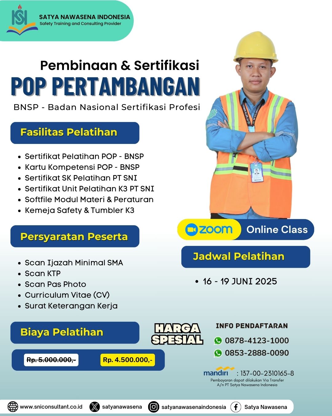 Pelatihan POP Pertambangan BNSP