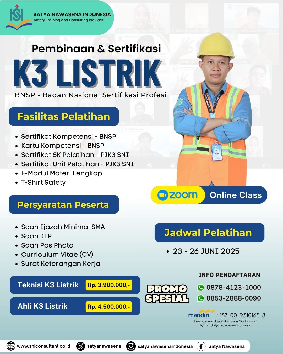 Teknisi K3 Listrik dan Ahli K3 Listrik