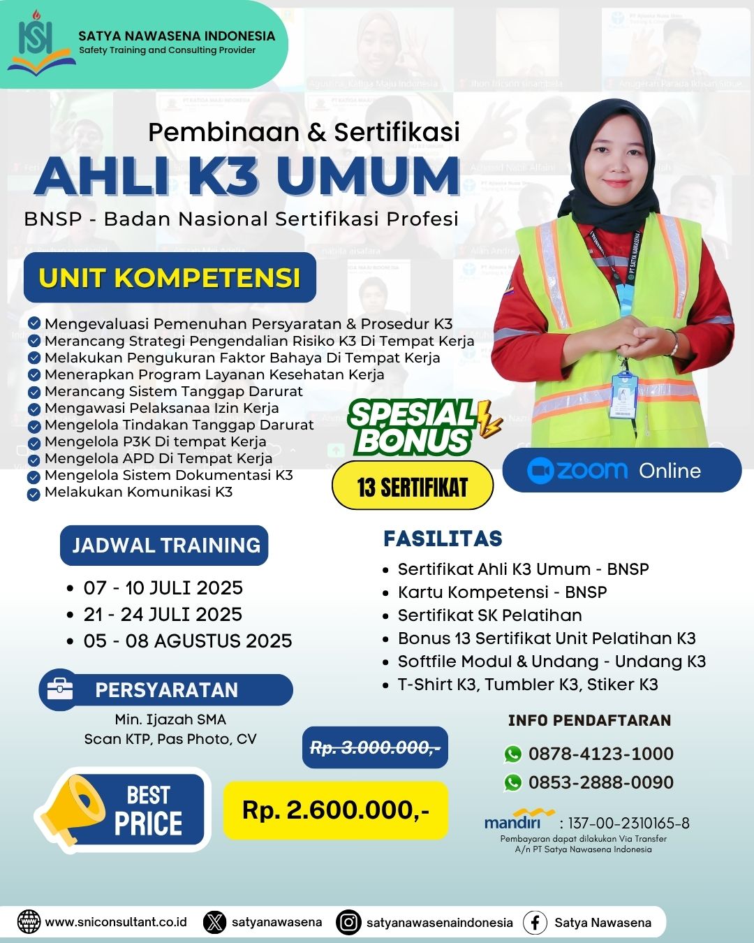 AHLI K3 UMUM BNSP