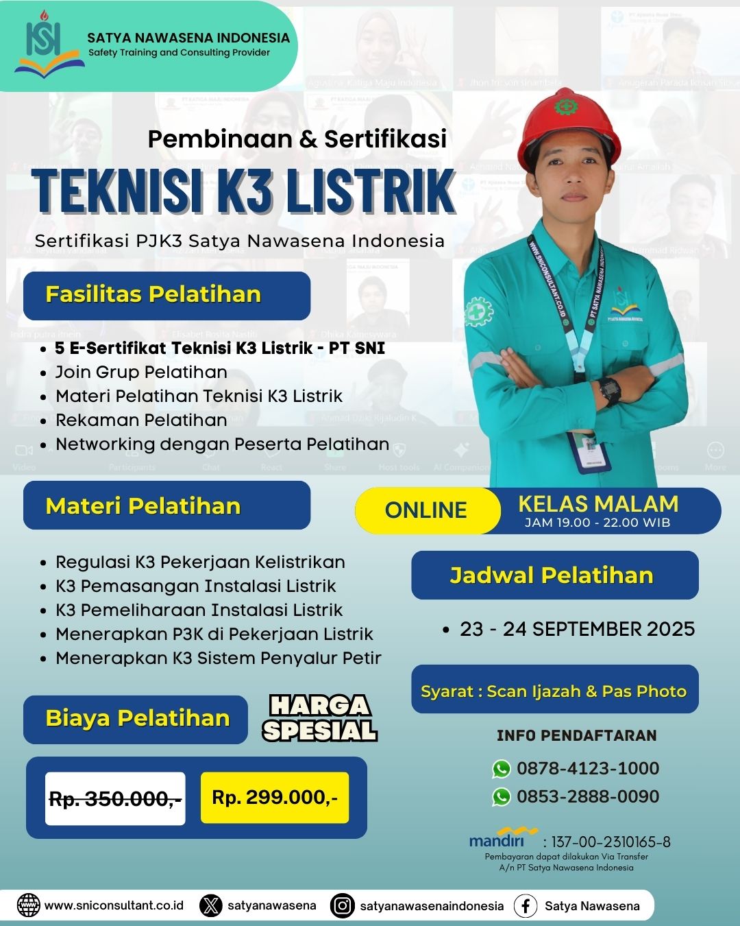 PELATIHAN TEKNISI K3 LISTRIK