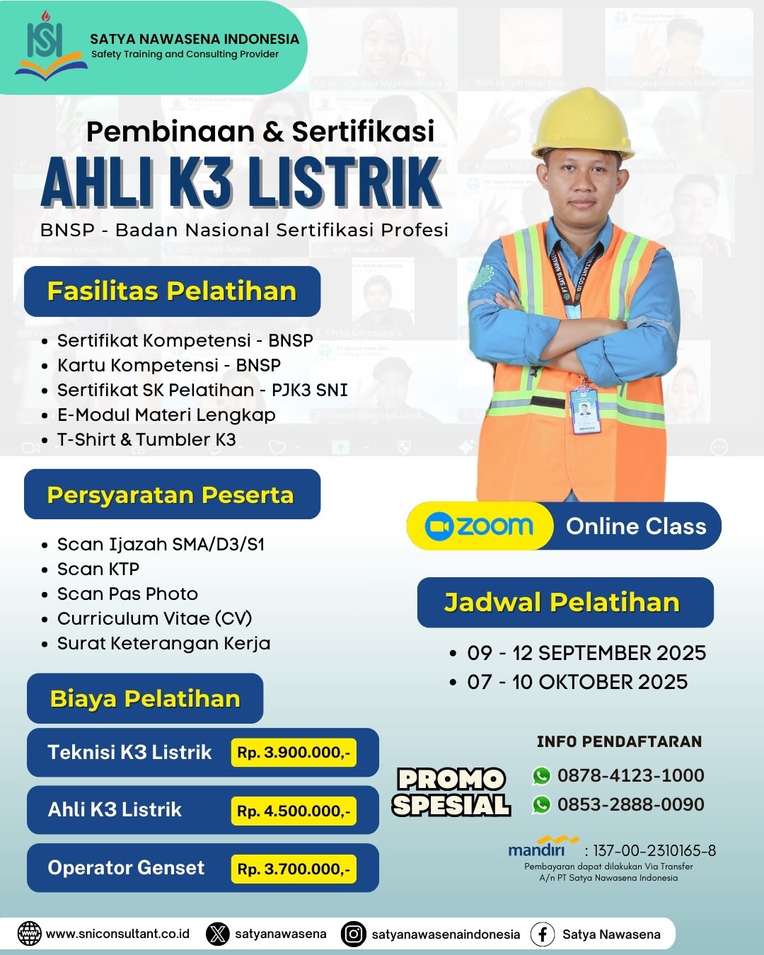 Teknisi K3 Listrik dan Ahli K3 Listrik