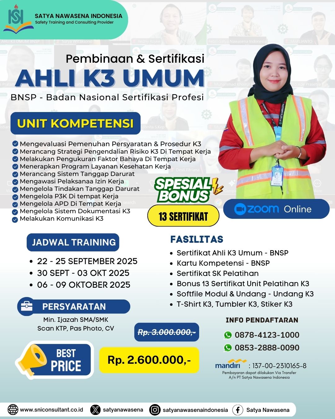 AHLI K3 UMUM BNSP