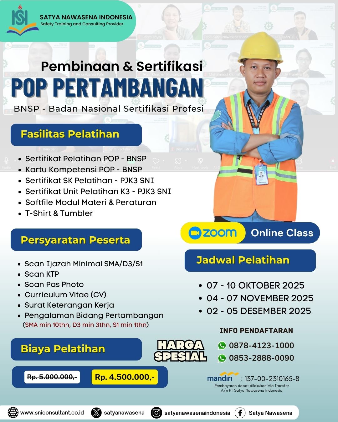 Pelatihan POP Pertambangan BNSP