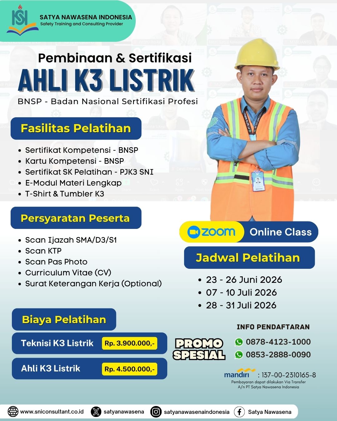 Teknisi K3 Listrik dan Ahli K3 Listrik
