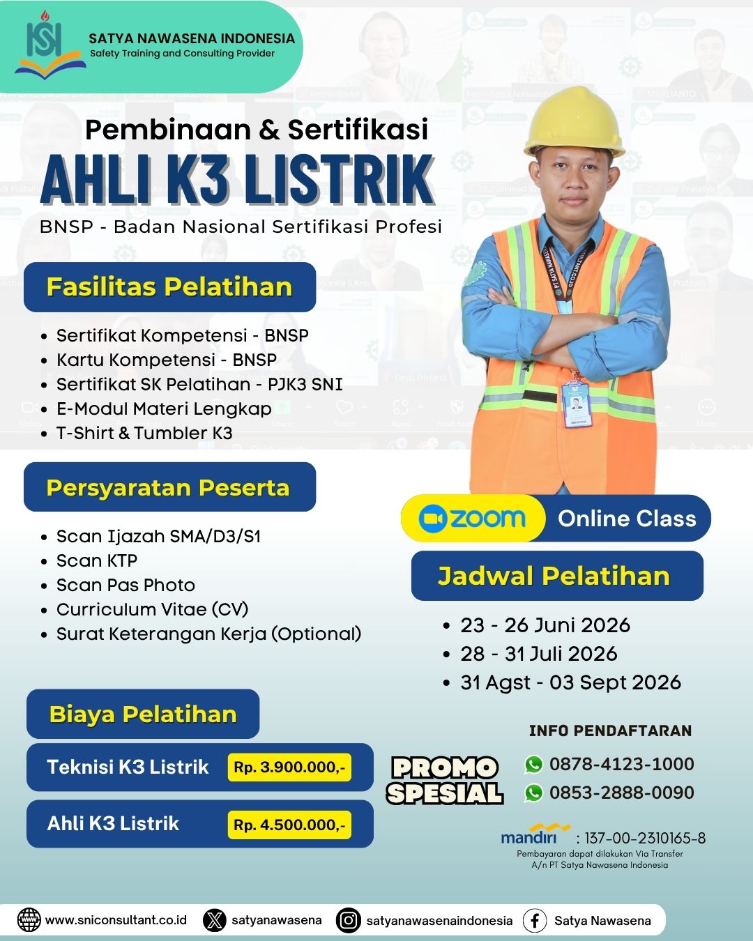 Teknisi K3 Listrik dan Ahli K3 Listrik