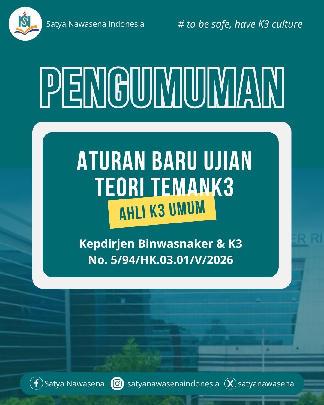 Aturan Baru Pembinaan Ahli K3