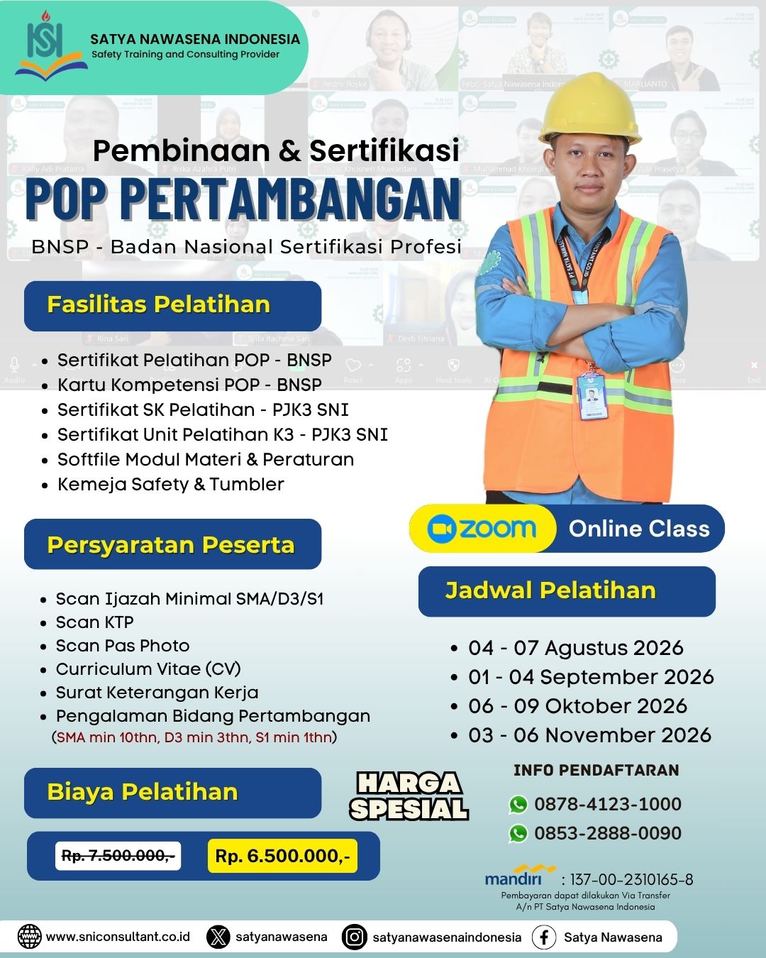 Pelatihan POP Pertambangan BNSP