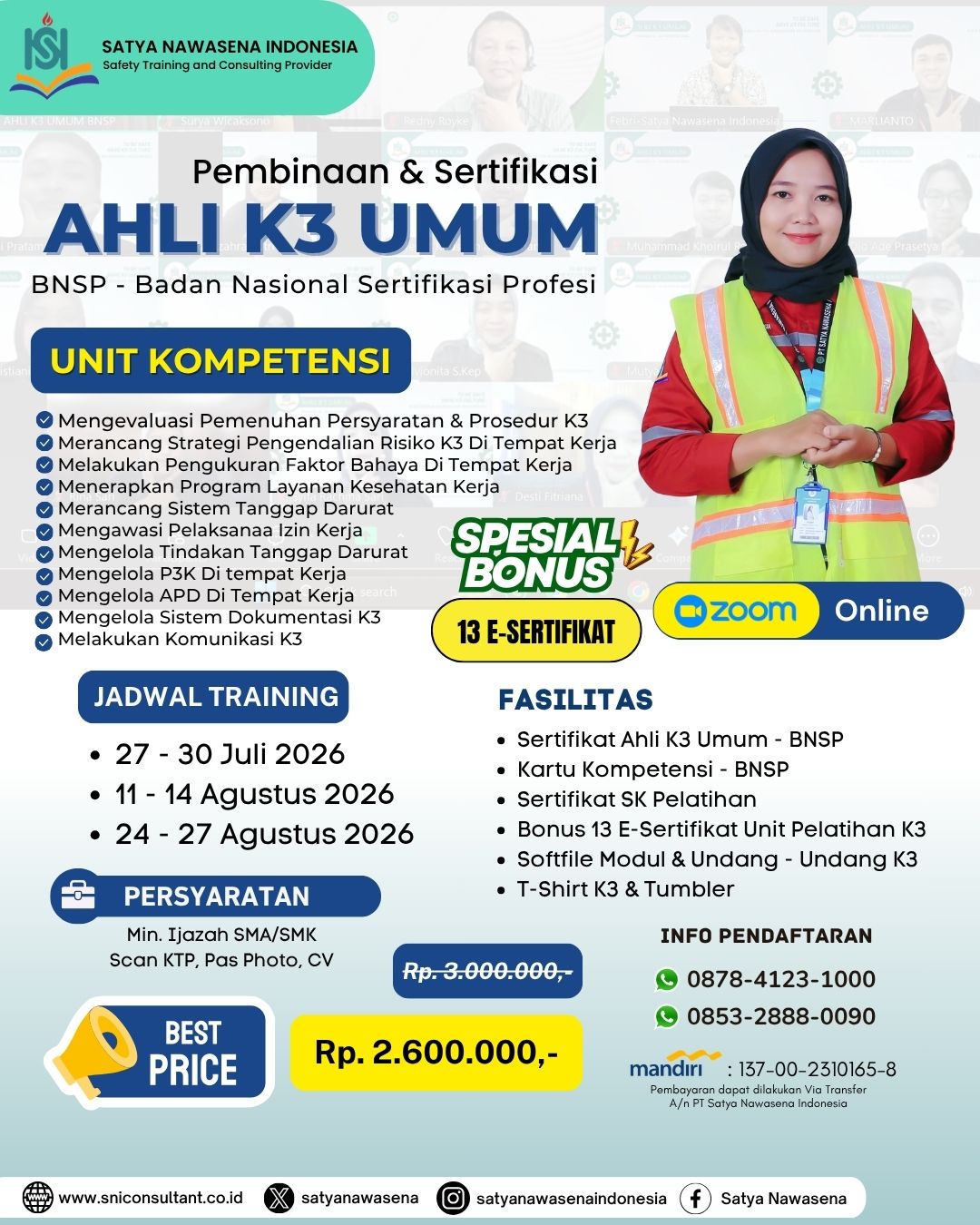 AHLI K3 UMUM BNSP