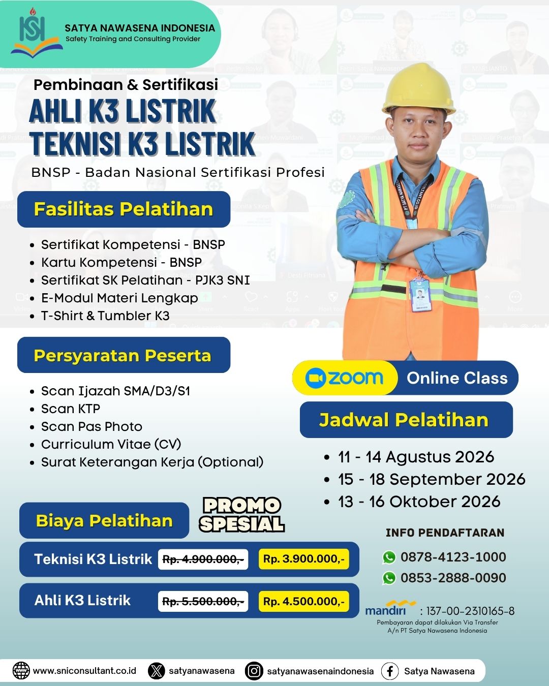 Teknisi K3 Listrik dan Ahli K3 Listrik