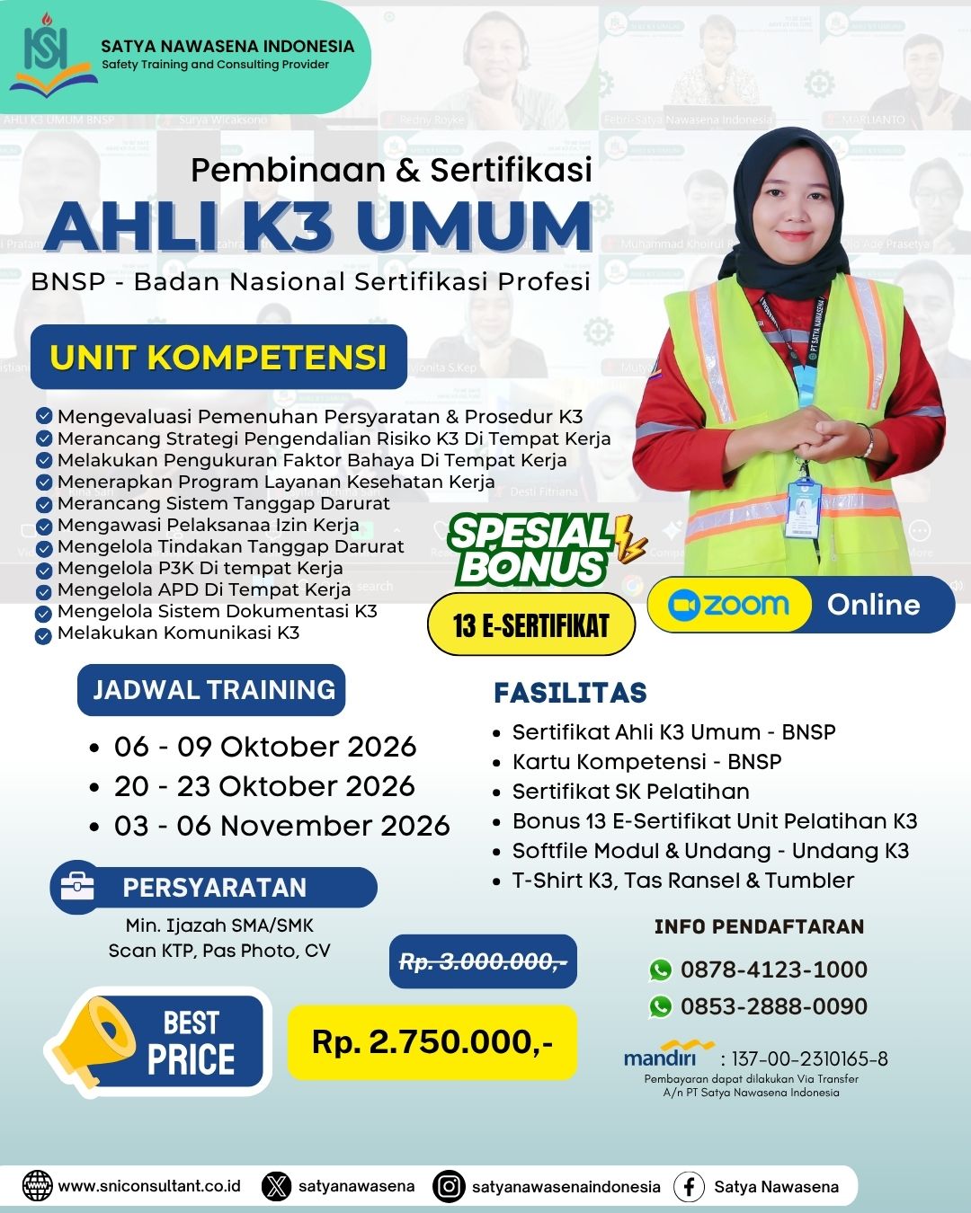 AHLI K3 UMUM BNSP